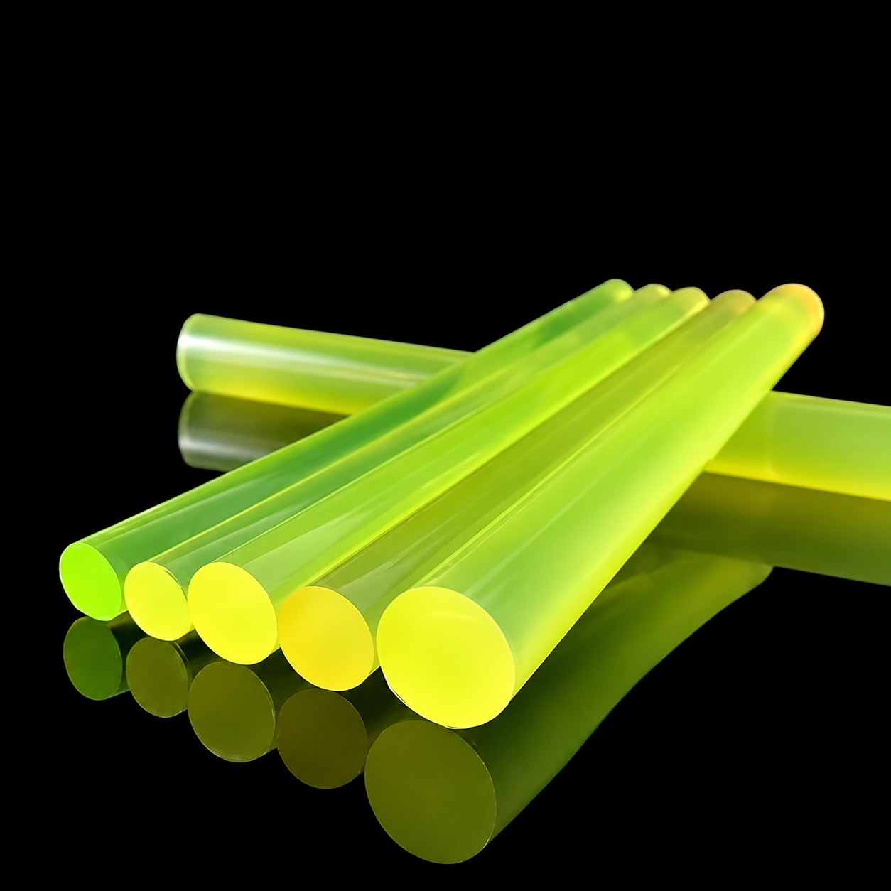 Polyurethane PU Rod - Yellow Translucent Round Bar