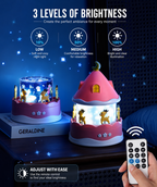 360° Rotating Carousel Night Light Lamp