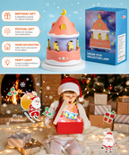 360° Rotating Carousel Night Light Lamp
