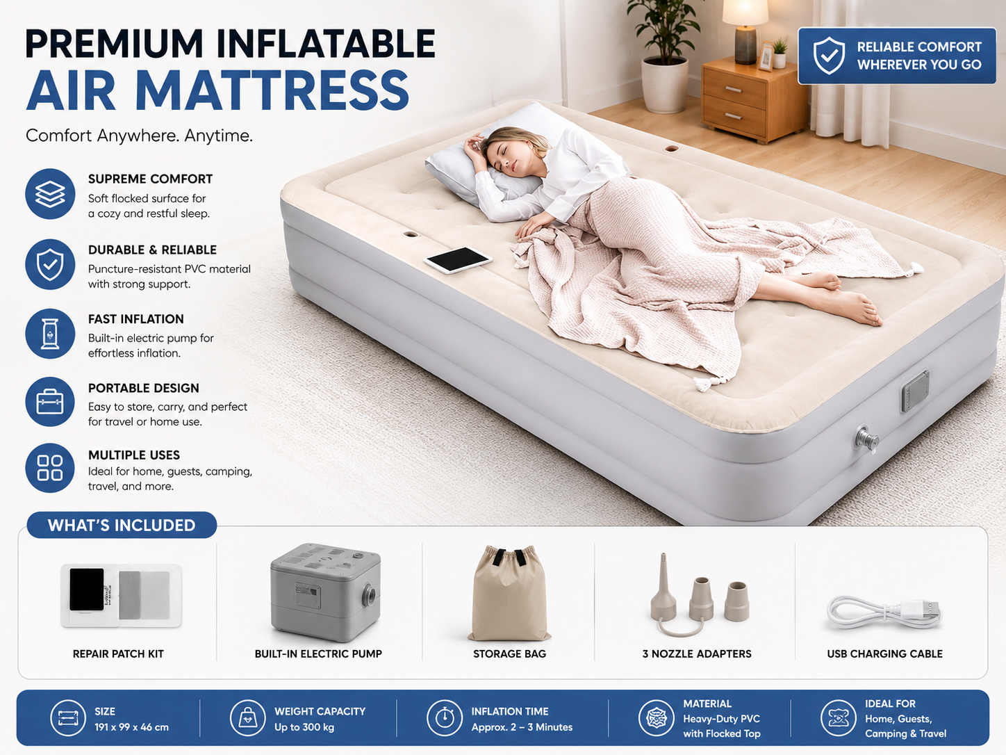 Premium Inflatable Air Mattress