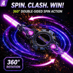 Rechargeable Rotating Double-Edge LED Sword with Sound & Light Effects