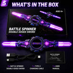 Rechargeable Rotating Double-Edge LED Sword with Sound & Light Effects